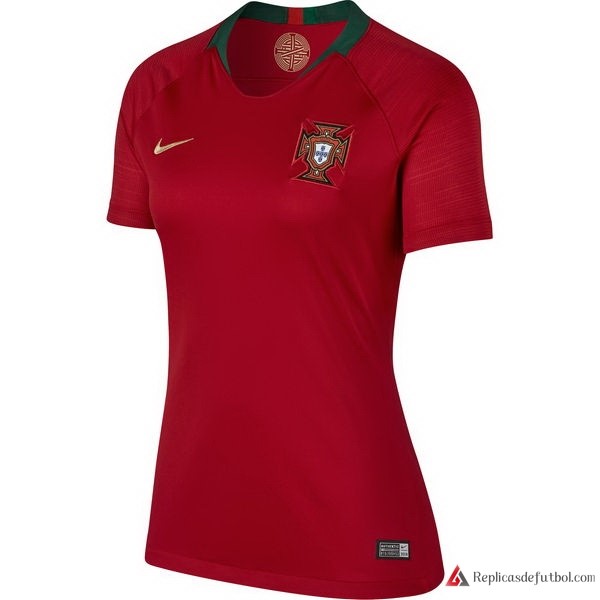 Camiseta Seleccion Portugal Primera equipación Mujer 2018 Rojo